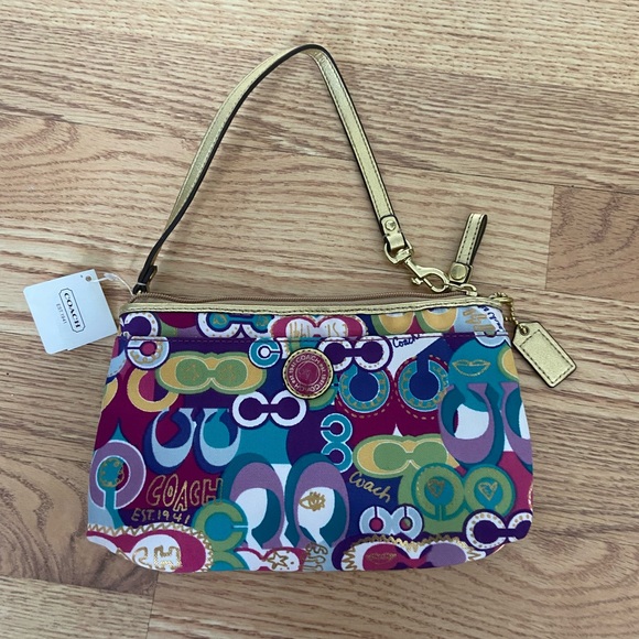 Coach multicolor wristlet - Picture 1 of 2